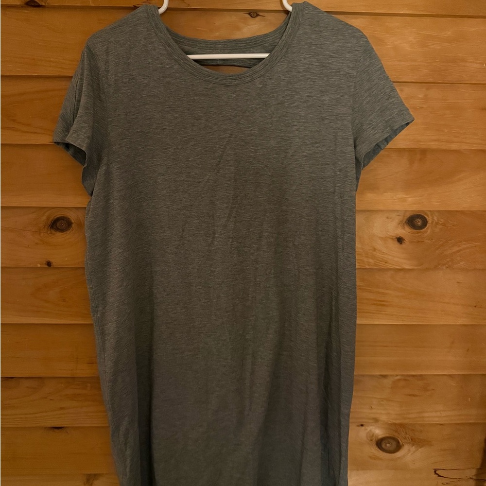 lululemon athletica Gray Mini T-Shirt Dress with Short Sleeves
